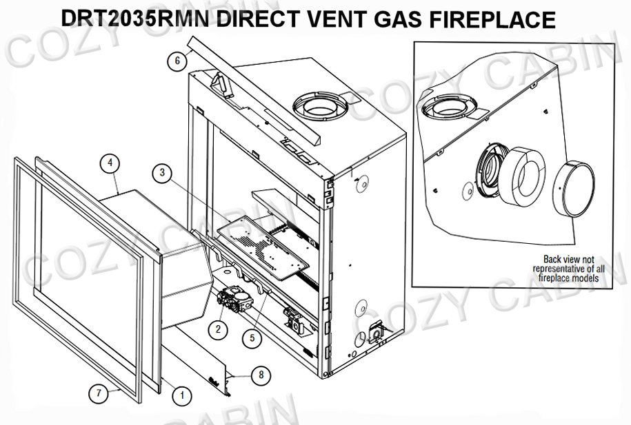 DIRECT VENT GAS FIREPLACE (DRT2035RMN) #DRT2035RMN